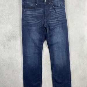 New TK Axel Slim Boot Cut Denim Jeans Blue Medium Wash Stretch Mens 32x32